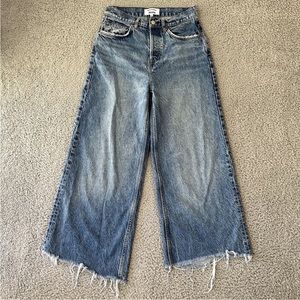 Reformation Jeans Women's Blue Iggy
Super Wide Leg Slouch Button Fly